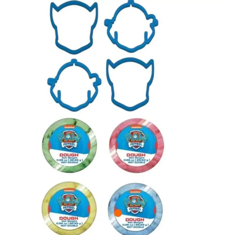 Paw Patrol 4 Pack Dough with 4 cutters Set